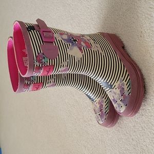 Joules striped rain boots wellies size 13